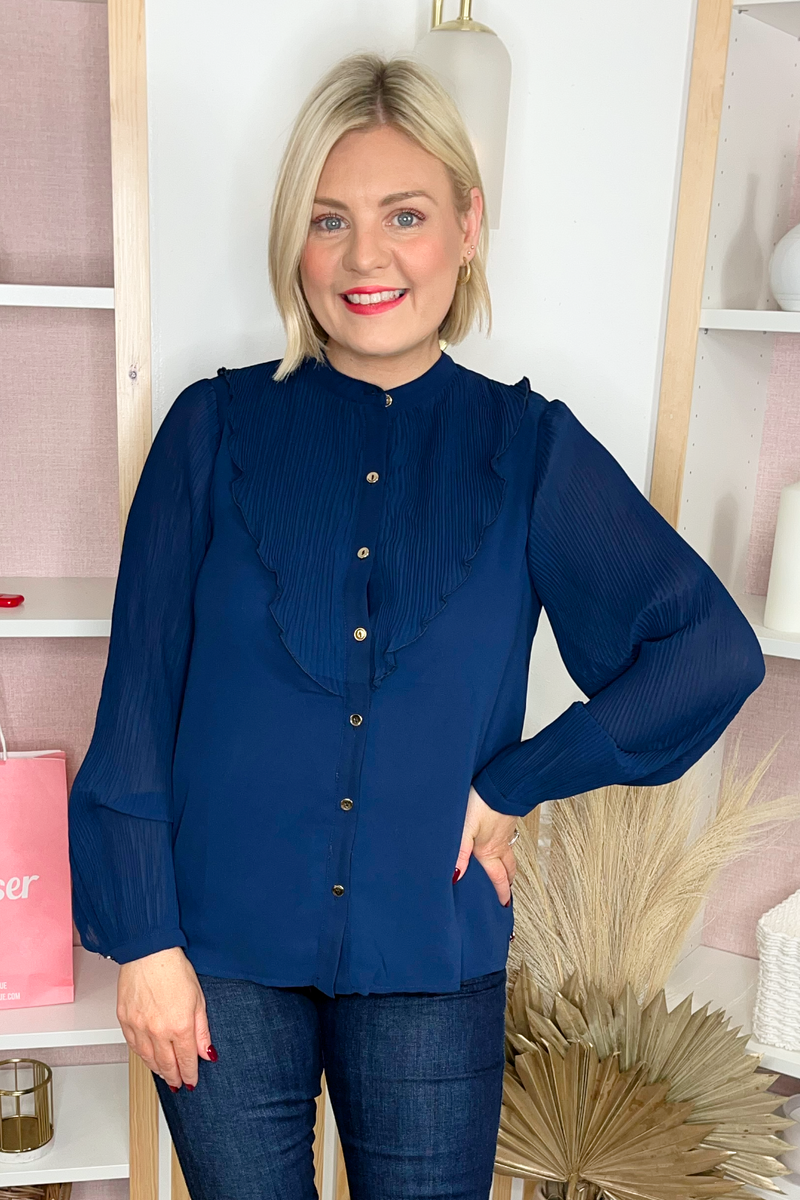 Mana Blouse - Navy