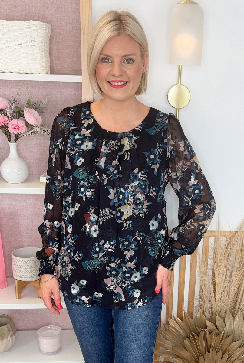 Midnight Bloom Blouse