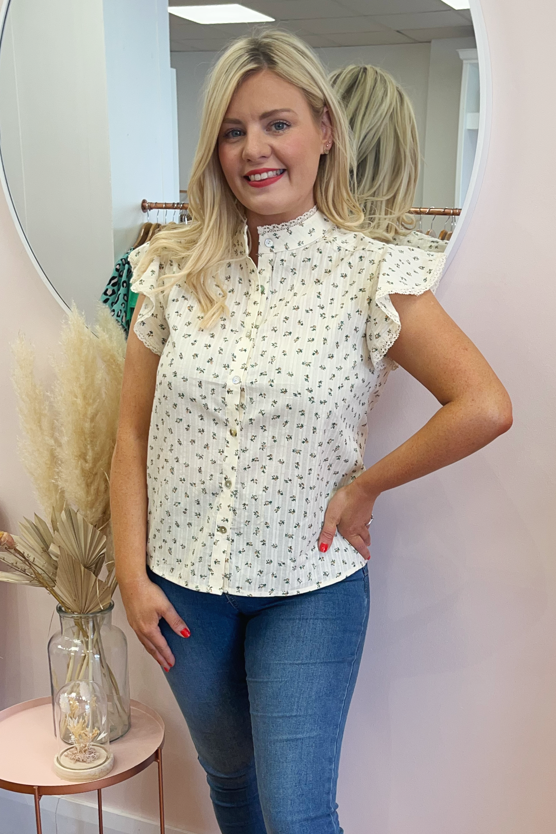 Alex Cream Floral Blouse