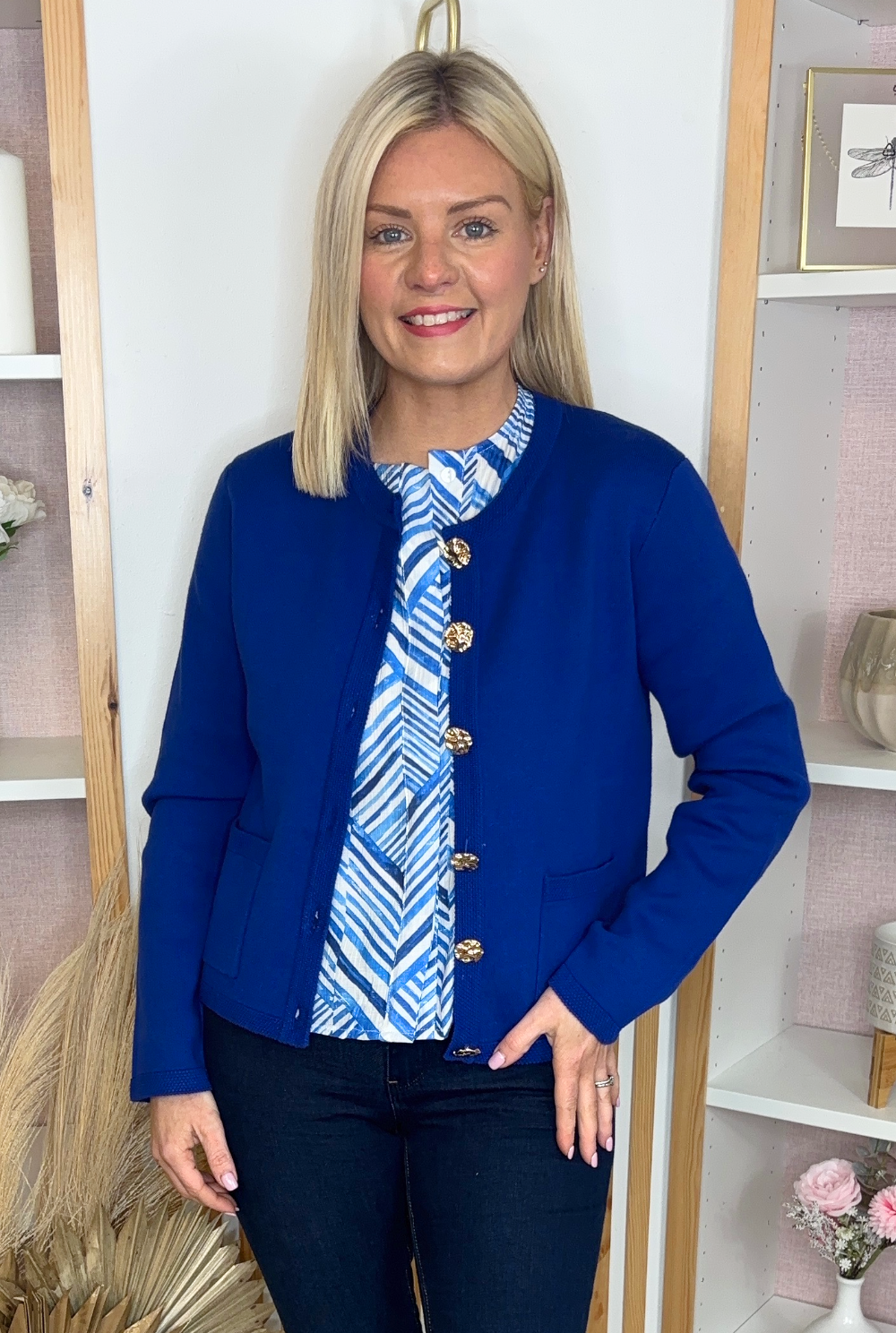Blue Cardigan Cardigan| The Dresser Boutique Banbridge Northern Ireland Blue Cardigan Cardigan| The Dresser Boutique Banbridge Northern Ireland