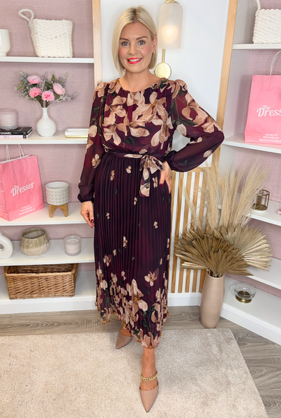 Falling Leaf Midi (Plum)