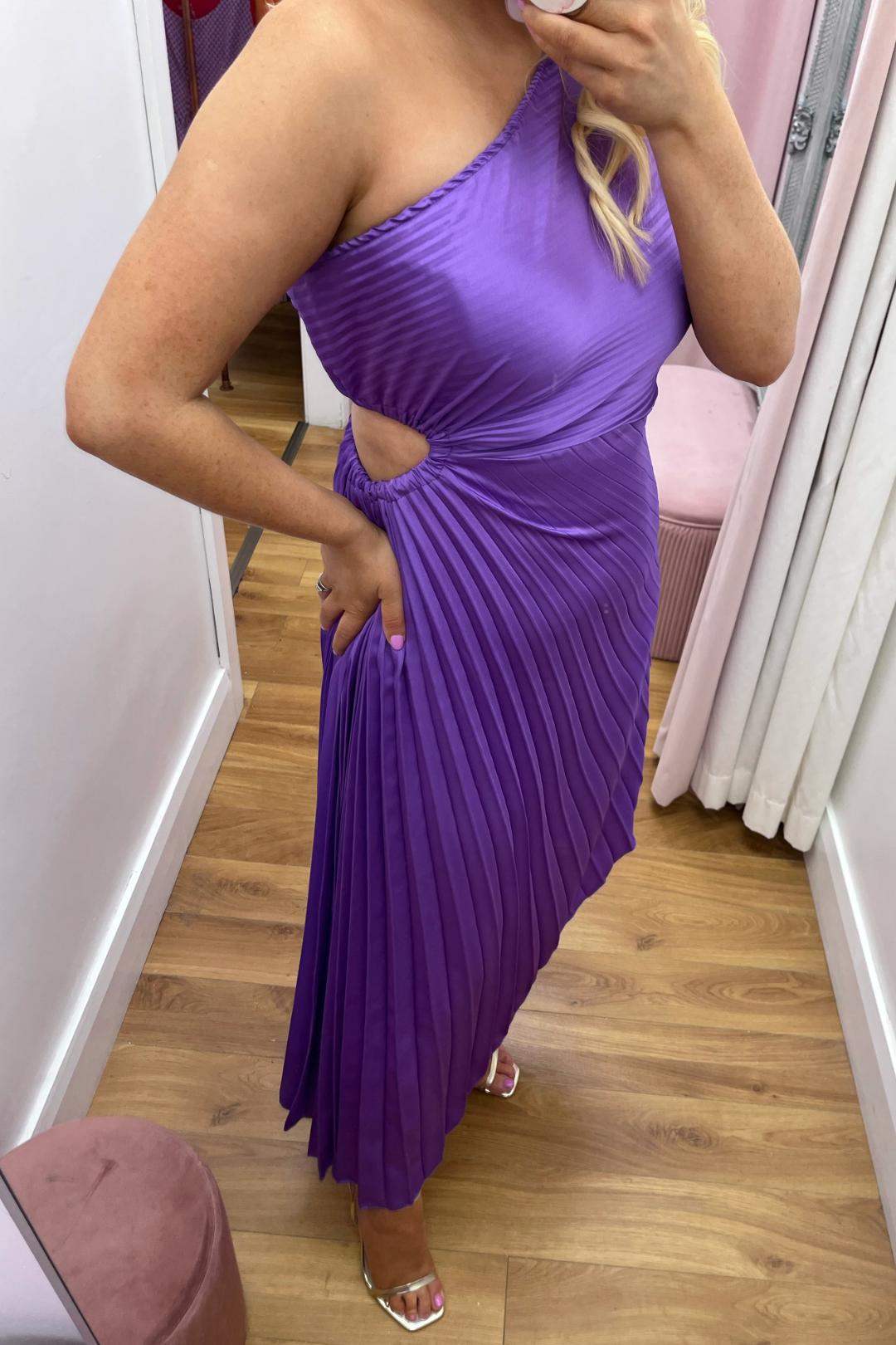 strapless open back dress Lavender Sleeveless Flower Girl Dress main image 0