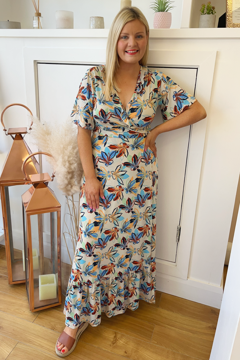 Raya Stone Maxi Wrap Dress | The Dresser Boutique Banbridge Northern ...