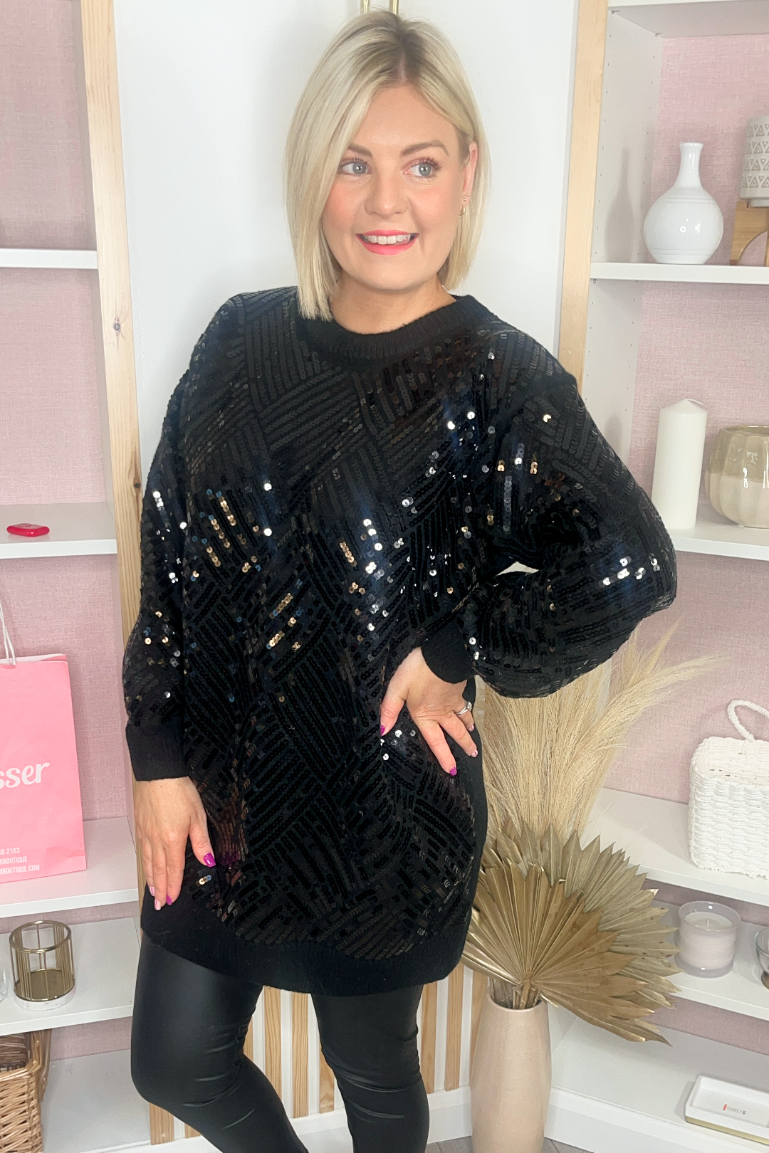 Sequin Jumper Dress