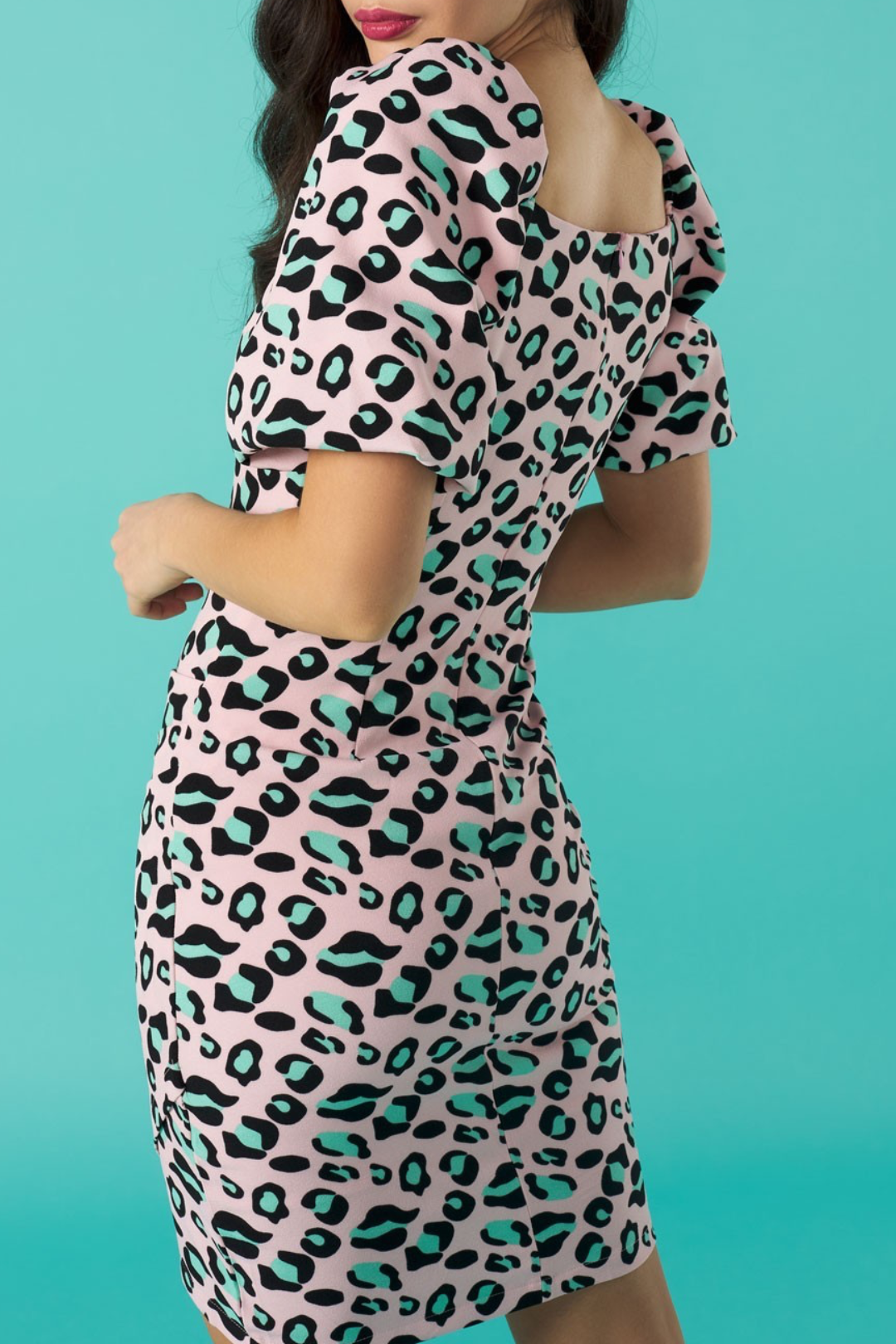 Pink Leopard Print Dress