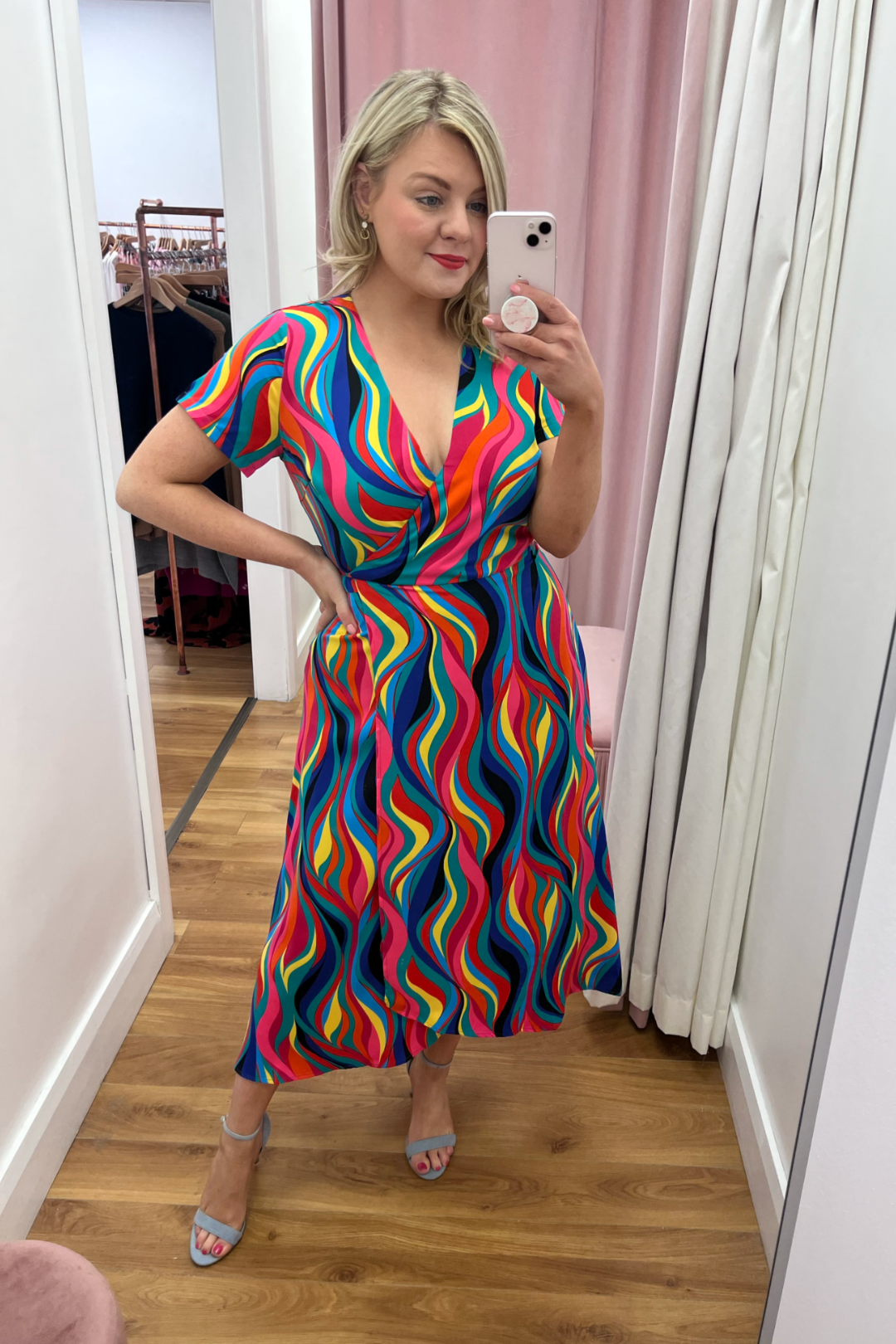 Rainbow Wrap Dress