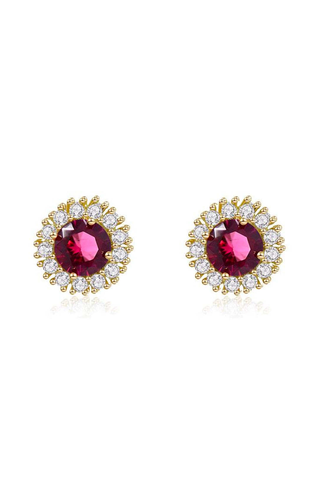 Red cluster earrings shop