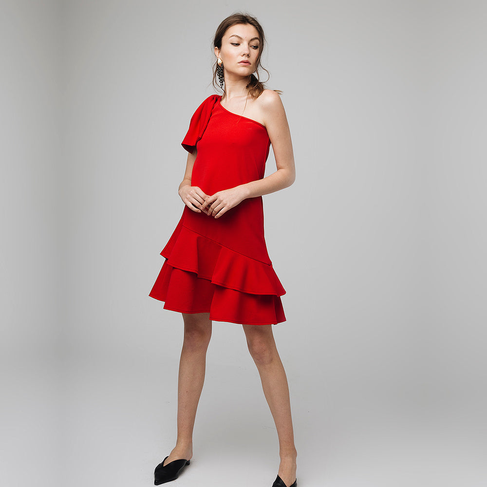 Red One Shoulder Dress | The Dresser Boutique Banbridge Northern Ireland