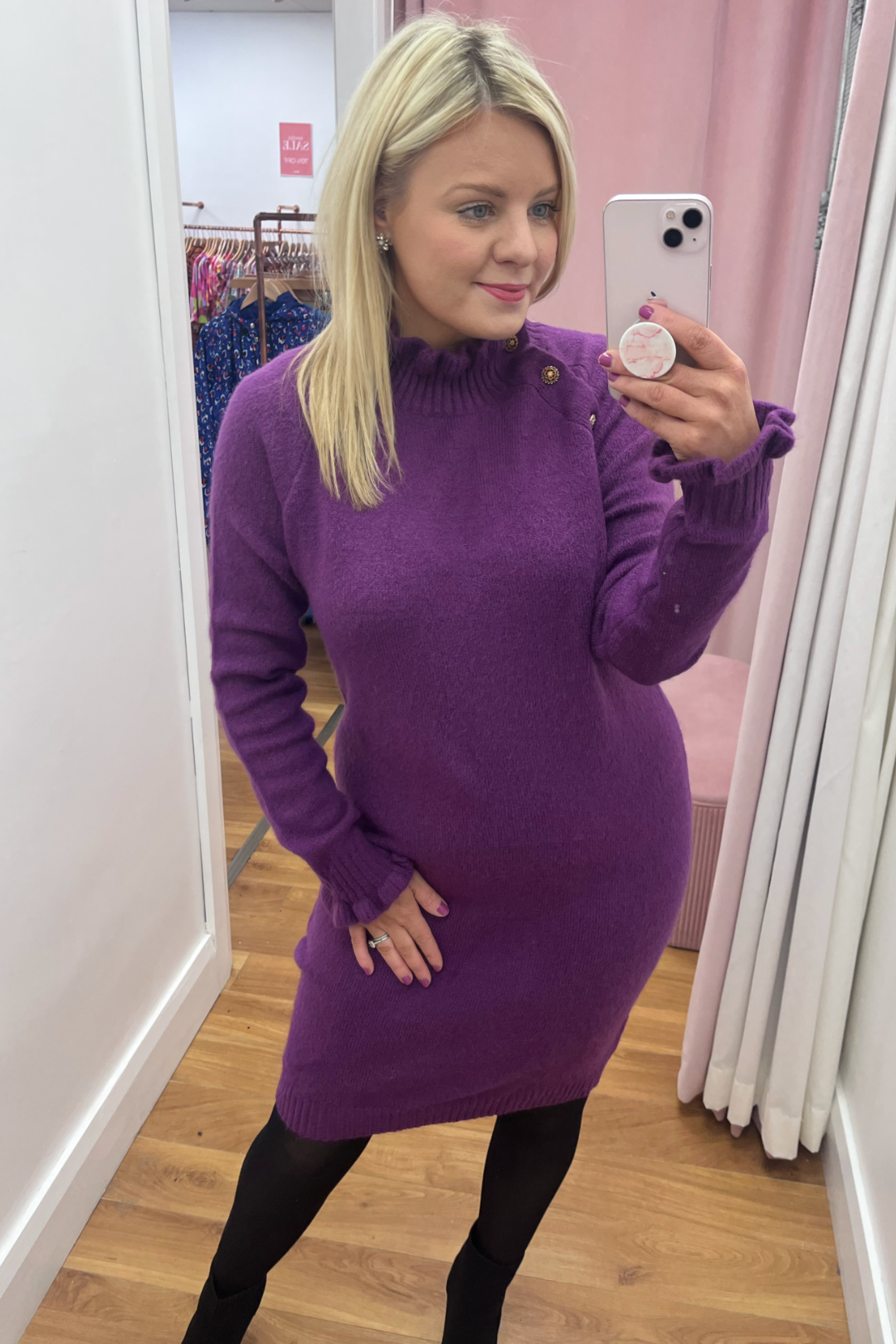 strapless open back dress Melodie - Long Brushed Cashmere Dress